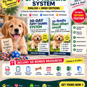 30-Day Puppy Training System 🐶 English + Hindi Editions — Complete Bundle