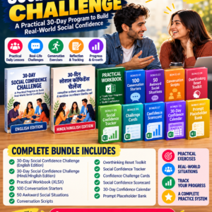 30-Day Social Confidence Challenge — English + Hindi/Hinglish Bundle